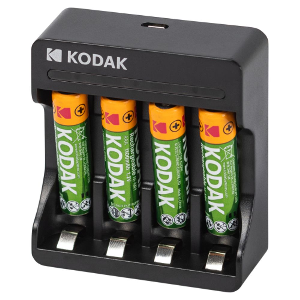 Зарядное устройство для аккумуляторов Kodak USB Overnight charger with 4 x AAA 1100 mAh [K4AA/AAA]