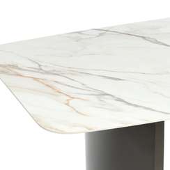 Обеденный стол Geometry 160х80 см, белая керамика