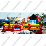 Большая надувная горка "Кобра эконом с роботом", 12*11*7 м