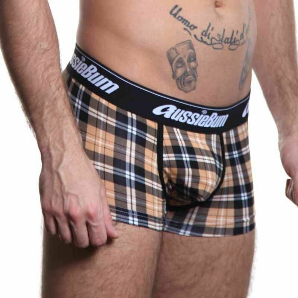 Мужские трусы хипсы бежевые Aussiebum AB00386