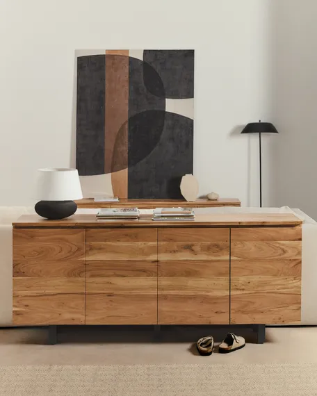 Сервант Uxue из массива акации с беленой отделкой 200 x 88