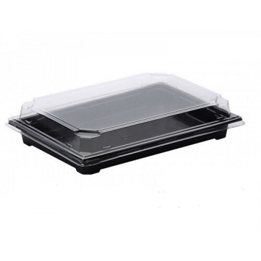 Контейнер для суши С25 Д+К комплект (ПЭТ) 235х163х54мм(дно ПЭТ) + 240х168х29мм(крышка ПЭТ), по 220шт/кор, суши, кондитерка