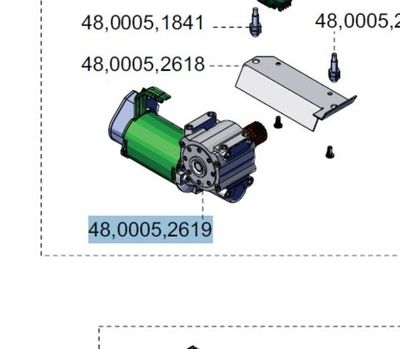 Мотор-редуктор линейного маятникового устройства (48,0005,2619)