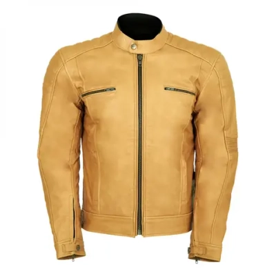 кожаная мотокуртка MCP CRISPY Yellow