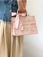 Сумка для учебы тоут розовая y2k с бантиком А5