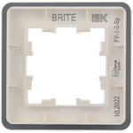 BRITE Рамка 1-местная РУ-1-2-Бр стекло белый RE IEK