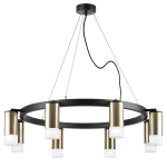 LR0183181 Люстра RULLO 8х50W GU10 ЧЕРНЫЙ/БРОНЗА (571018+214431-8+202431-8)