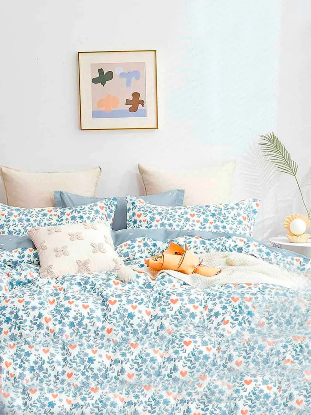 Постельное белье Milky Garden "Marne/Marne (компаньон)" 1,5-сп наволочка 50х70 1шт Простынь на резинке 90х200 см Пододеяльник 145х215 см