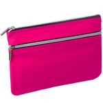 Пенал-косметичка BRAUBERG под фактурную кожу, розовый, 1 отделение, 2 кармана, "Монро", 24х17 см, 224037