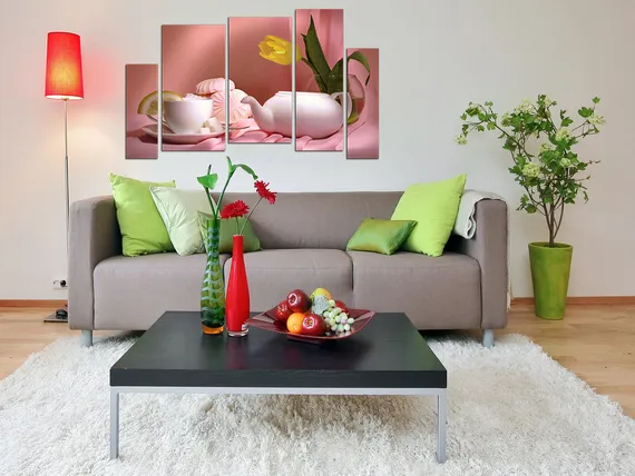 Модульная картина "Лиловая легкость"