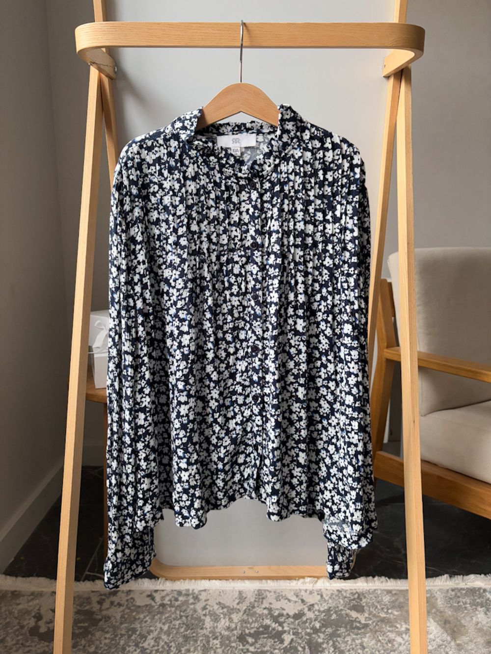 Блузка синяя, 140