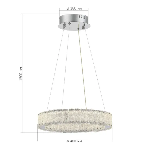 SL6008.103.01 Люстра подвесная ST-Luce Хром/Хром LED 1*20W 3000K LATOZZO
