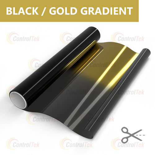 Пленка тонировочная градиентная BLACK and GOLD GRADIENT ControlTek, на отрез (ширина рулона 0,5 м.)