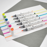 Скетч-маркеры 6 цветов двусторонние "Sketch&Art. Неоновые Цвета" (BrunoVisconti)