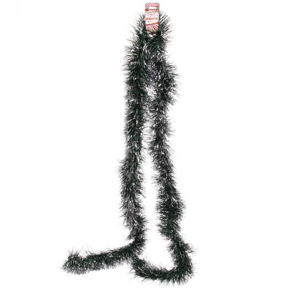 Мишура 2м 11см «Сказочная хвоя»,Зелёный/Белый