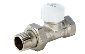 Кран под термоголовку для радиатора верхний прямой STOUT 1/2*