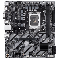 Материнская плата Gigabyte H810M H (Socket 1851, IntelH810, 2xDDR5-6400, D-SUB+HDMI, 1xPCI-Ex16, 1xPCI-Ex1, 4xSATA3(RAID 0 / 1 / 5 / 10), 1xM.2, 8Ch Audio, GLan, (5+2)xUSB2.0, (1+2)xUSB3.2, (0+1)xUSB Type-C, mATX)