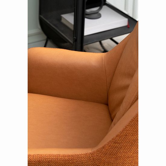 Стул allar, экокожа, рогожка, коричневый