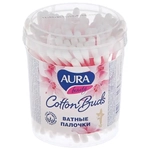 Ватные палочки AURA Beauty 100шт стакан