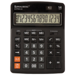 Калькулятор настольный BRAUBERG EXTRA-14-BK (206x155 мм) 14 разрядов двойное питание черный
