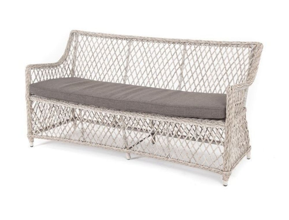 "Латте" диван двухместный из искусственного ротанга, цвет бежевый