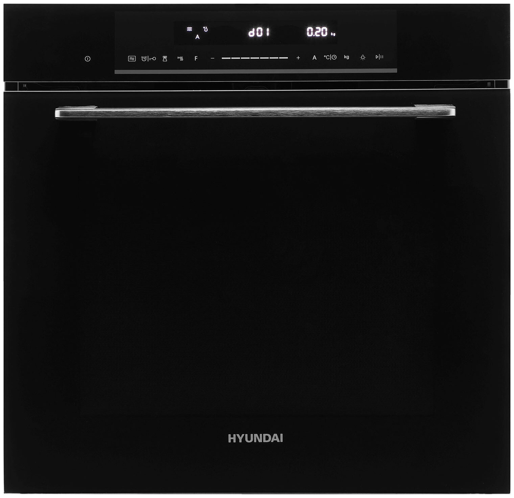 Духовой шкаф Hyundai HMEO 6780 BG черное стекло/серебристый