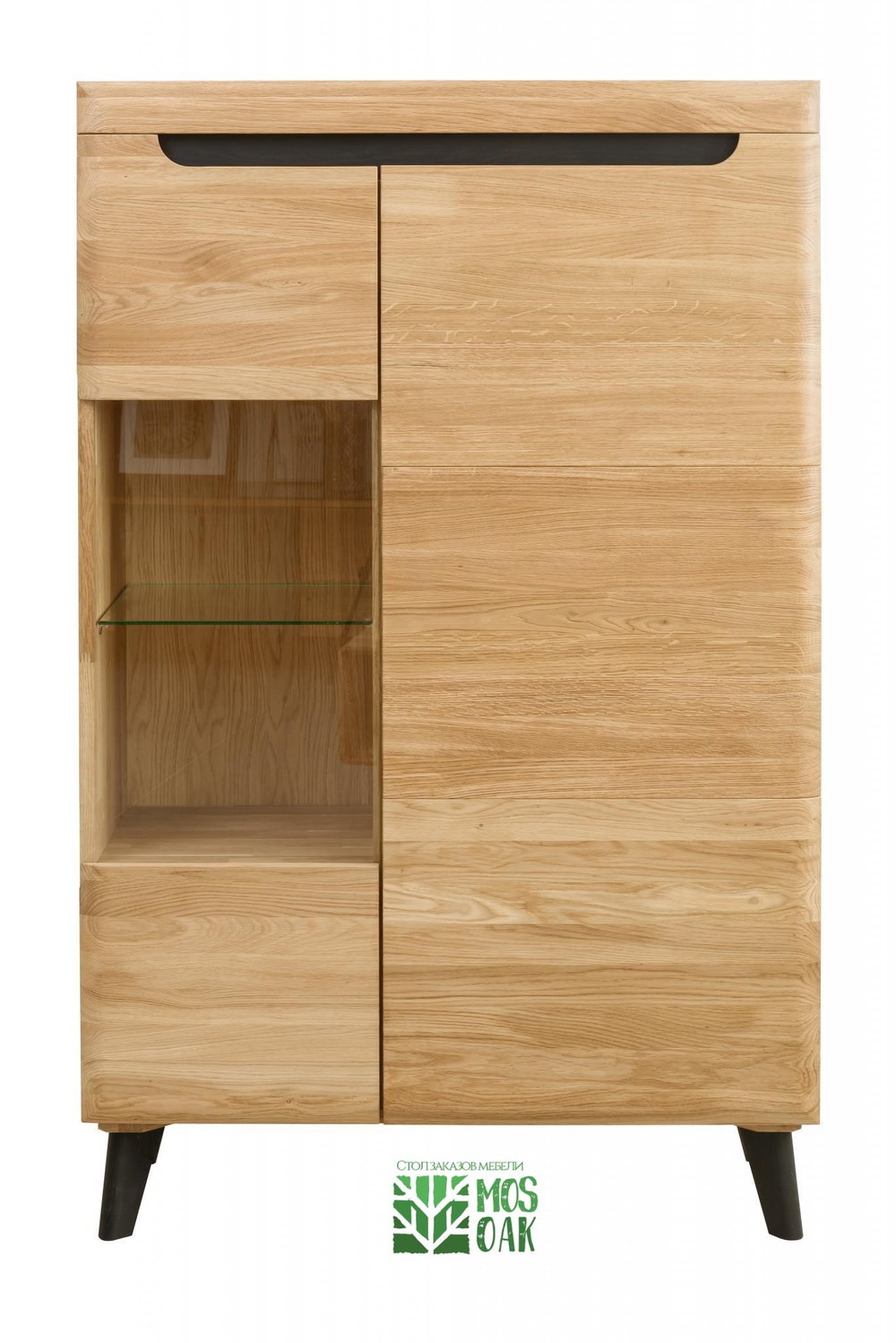 Буфет из массива дуба с черными вставками Альтена