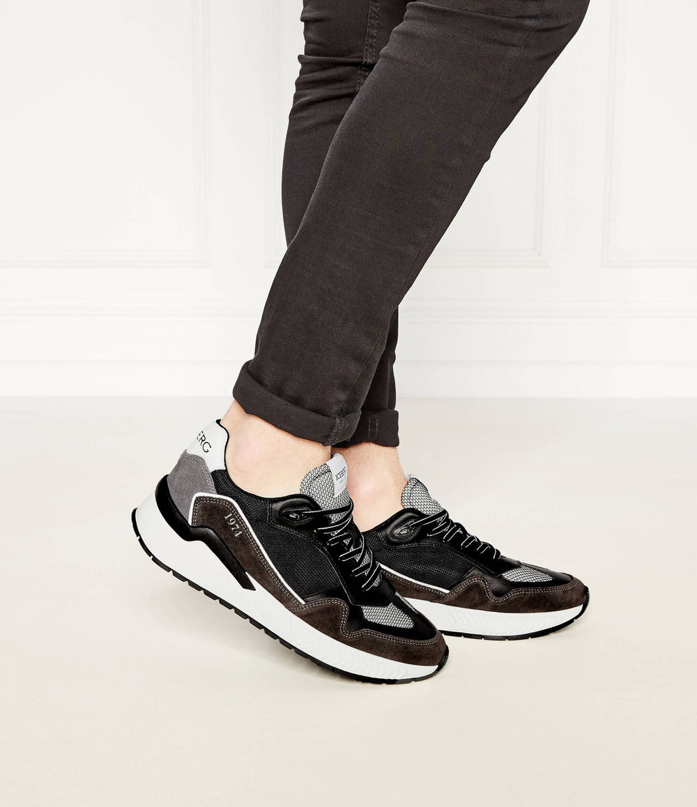 Кожаные кроссовки comb.eclipse Iceberg - черный(IU1704)