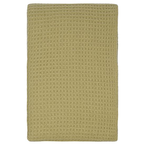 Плед из шерсти травянисто-зеленого цвета из коллекции essential, 130х180 см