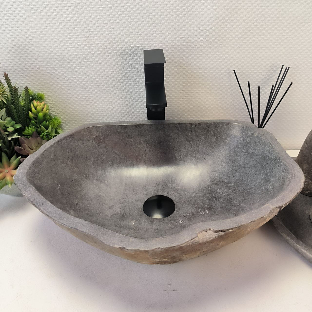Раковина из речного камня RS-63461 (50*37*15) 0122