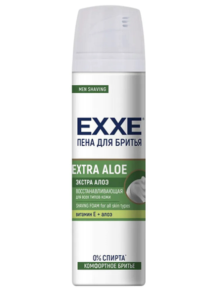 EXXE Men Пена для бритья Extra Aloe, восстанавливающая, 200 мл