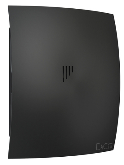 Вентилятор накладной BREEZE D125 обр.клапан Matt black DICITI