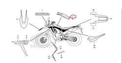 86641-KZZ-J00ZA. STRIPE A, R. MIDDLE COWL *TYPE1* (TYPE1 ). Honda CRF250Rally, Sticker OEM