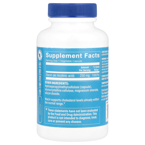 The Vitamin Shoppe, Ниацин, 250 мг, 100 растительных капсул