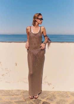 Длинное ажурное платье