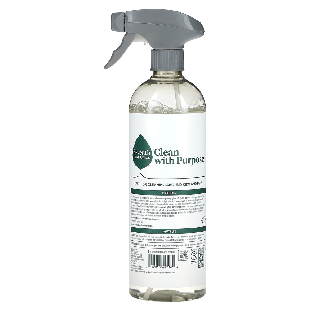 Seventh Generation, очищающее средство для гранита и камня, мандариновый сад, 680 мл (23 жидк. унции)