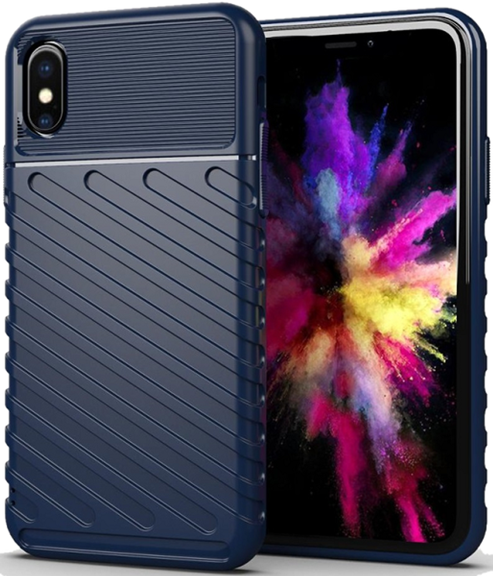 Чехол для iPhone X (XS) цвет Blue (синий), серия Onyx от Caseport