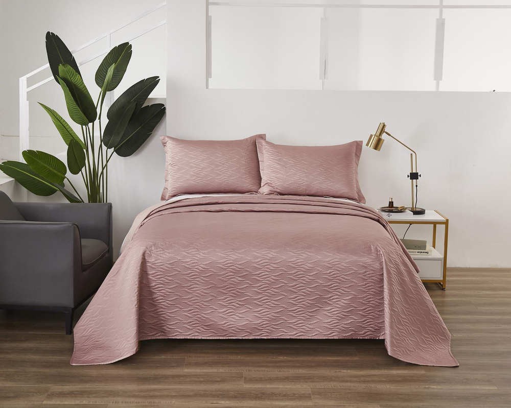 Покрывало 160х220 и наволочка 50х70 Sofi De MarkO Джозефина пепельная роза