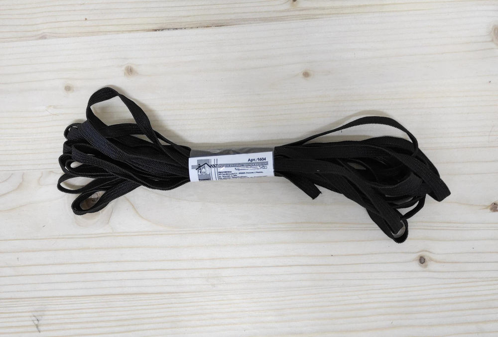 Резинка хозяйственая вязаная черная D=8mm,L=5mm