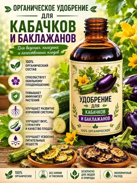 Удобрение для баклажанов органическое 250 мл