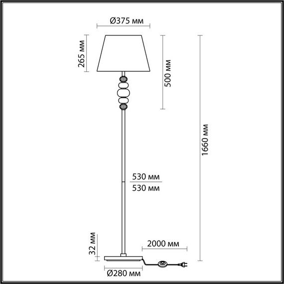 Торшер Odeon Light Exclusive Sochi 4896/1F