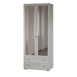 Шкаф двухстворчатый с зеркалом РШ-24 Ричард, Ясень анкор светлый