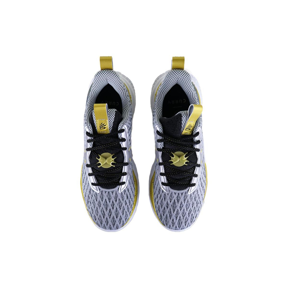 Under Armour Curry 10 Low Баскетбольные кроссовки Мужские Серый Желтый