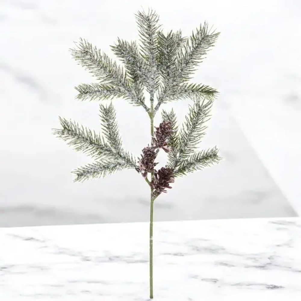 Ветка хвойная «Мерцание» 34 см