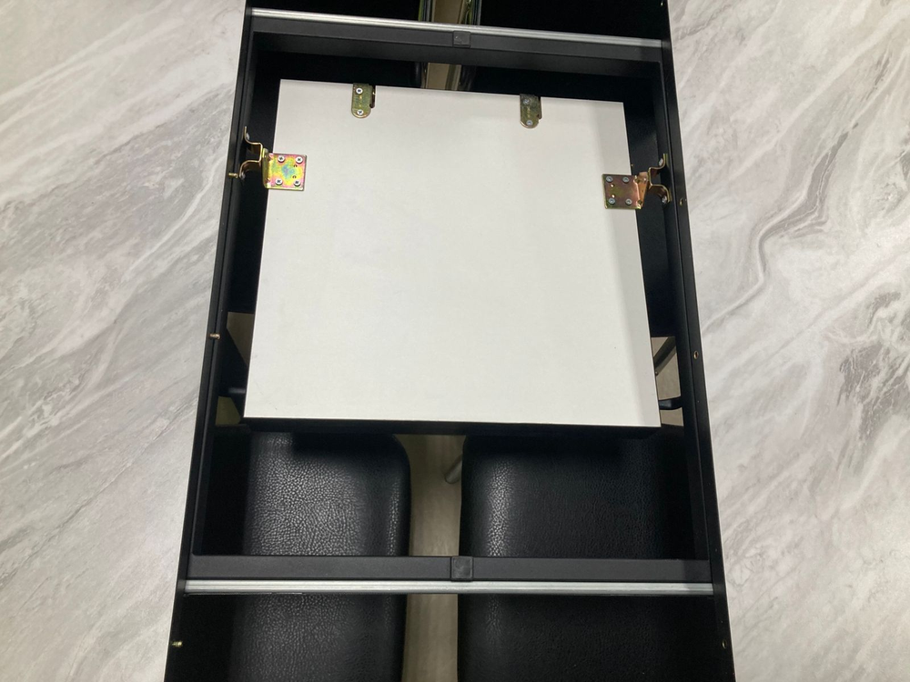 Стол разд пластик Миллер бабочка К-т ног №5 черный Царг.пояс 930 черный Ст-ца лавант (черная)