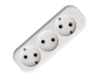 Колодка удлинителя 3-м без заземл. АБС-пластик UNIVersal E203