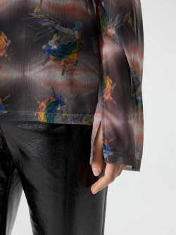 Лонгслив из сетки с принтом "Анна" OLA OLA