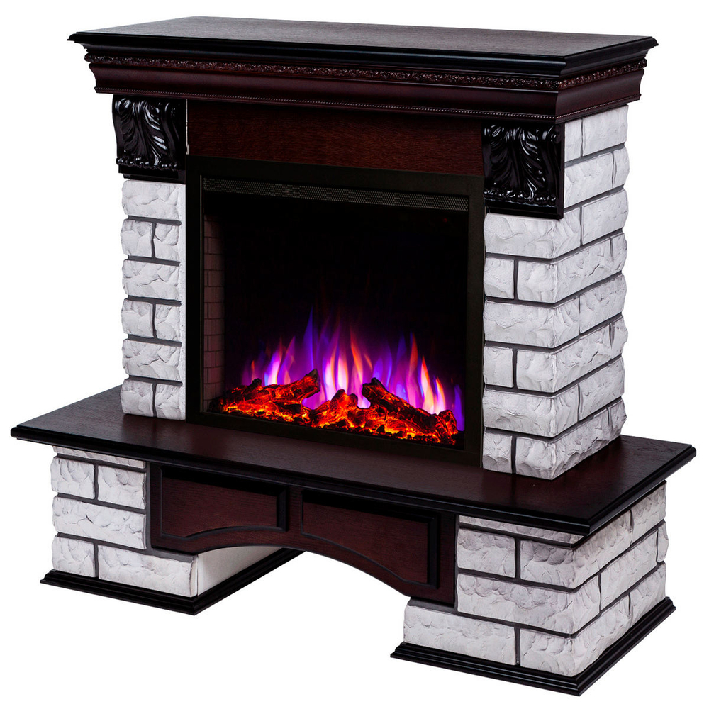 Электрокамин RealFlame Country Lux Rock AO античный дуб с очагом Saphir 25,5