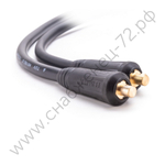 Кабели сварочные дл.2м, разьем 25мм2, электрододержатель, зажим.