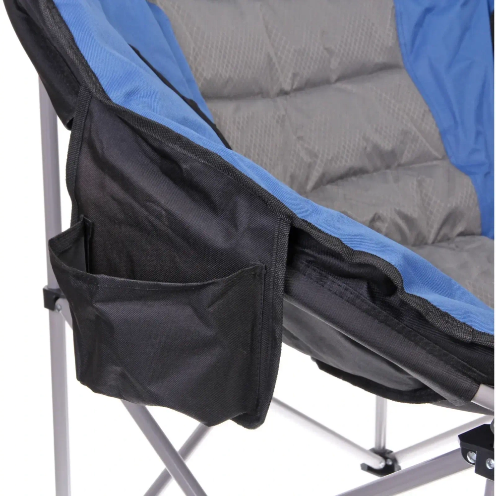 Кресло складное до 120 кг, 98*90*70 см, синий-серый, ТуристМастер